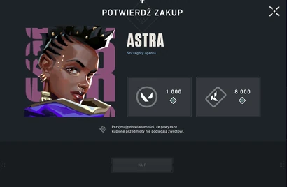 Karta zakupu Astry