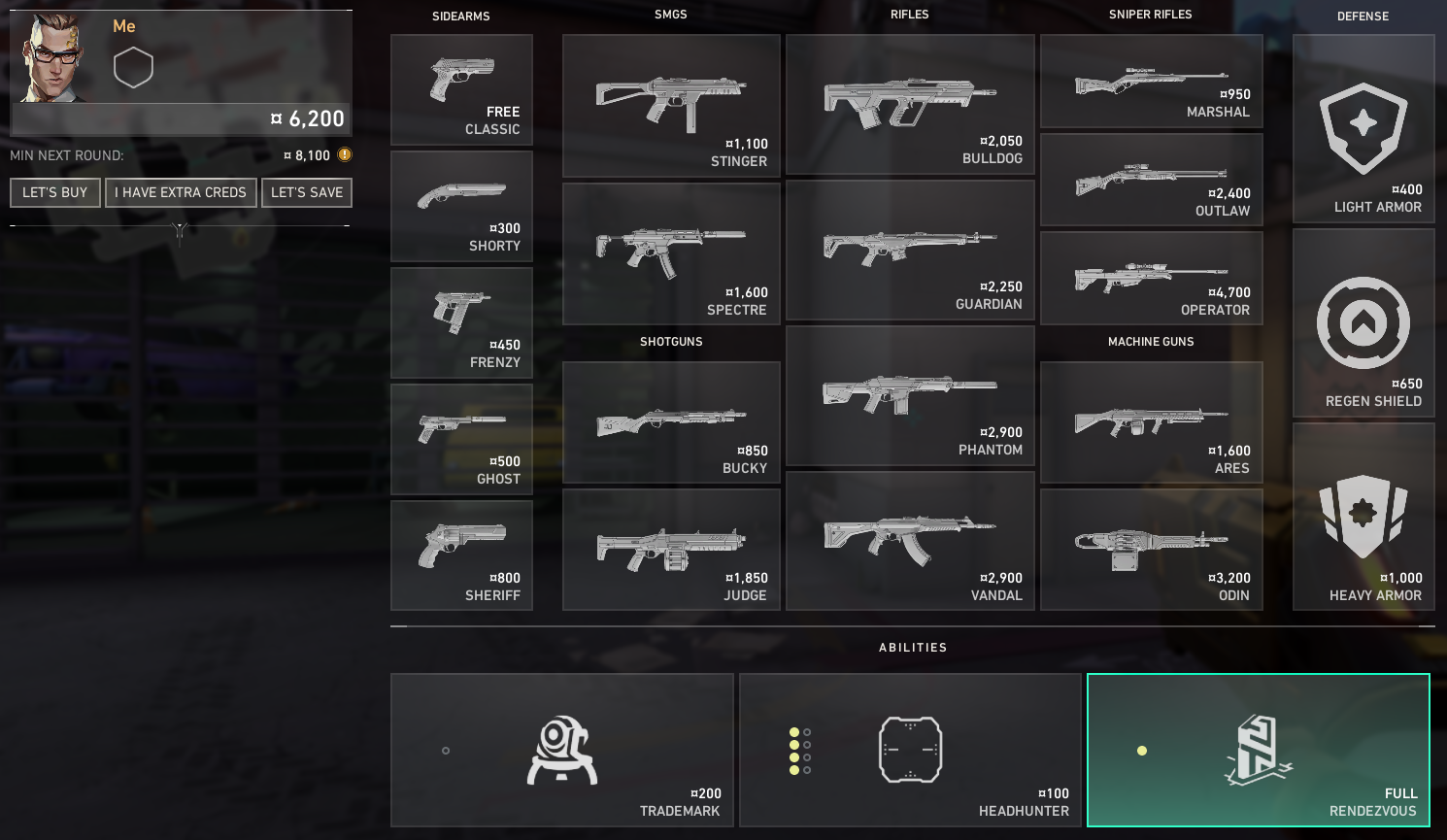 Weapon Menu 