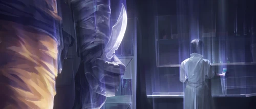 Hourglass assassin Ghost, undercover as a Kingdom employee, prepares to kill Dr. Sabine Callas