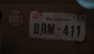 Baltimore plakası ve itfaiyeci logosu