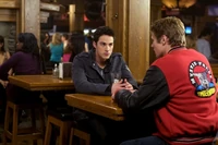 Tyler e Matt no Mystic Grill.