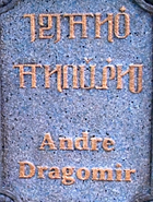 Andre's tombstone