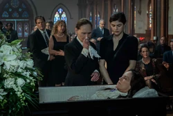 Rowan at the funeral