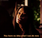 Bonnie telling Klaus that she is strong