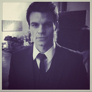 Elijah arrives for first day of filming. [1]