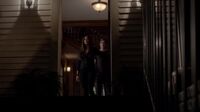 This is the entrance – you can see the staircase behind Elena and Jeremy