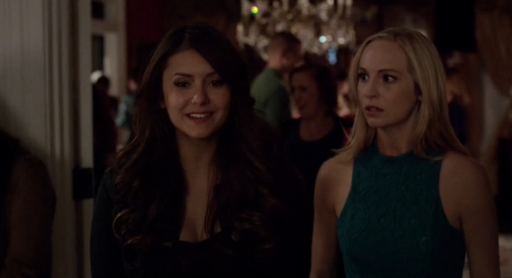 Katherine Pierce's Short black masquerade dress in Vampire Diaries