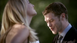 Klaus and caroline laughing together