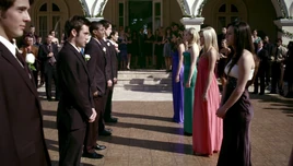 TVD119-102-Miss Mystic Falls Pageant-Participant-Participant-Jeffery-Bartholomew-Damon-Elena-Caroline-Tina-Blair~Participant