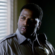 Actor: Maurice Johnson Police Officer was stationed in Mystic Falls Hospital and Stefan compelled him.