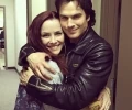 Annie hugs Ian