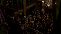 Elijah addresses the party