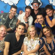 2016-07-23 SDCC TVLine Julie Plec Michael Malarkey Zach Roerig Paul Wesley Matt Davis Candice King Ian Somerhalder Kat Graham Andy Swift Twitter