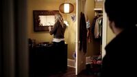 A Corner of Caroline's room and her open closet