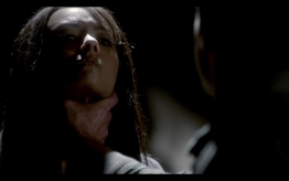 Klaus threatening Bonnie