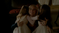 The Vampire Diaries 7x14 Caroline decides to stay with Lizzie