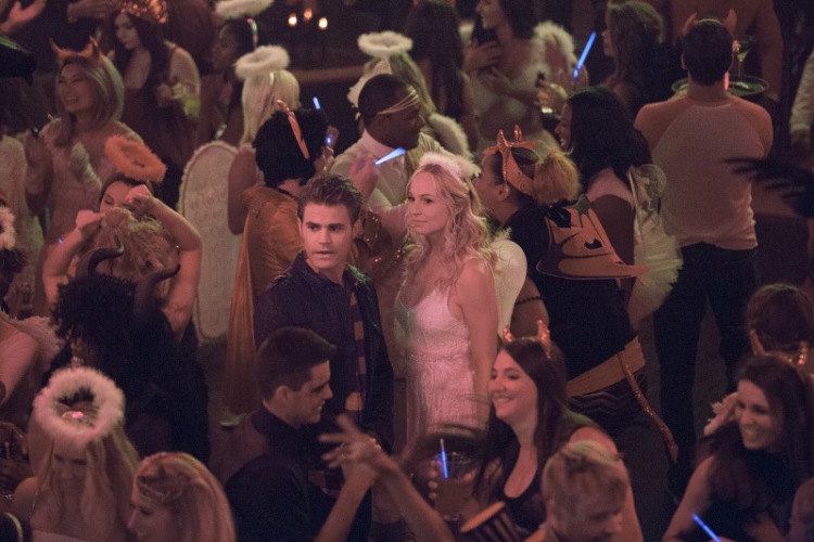 Caroline and Alaric. The Vampire Diaries Season 7 Episode 7