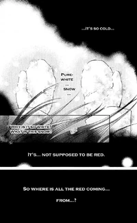 The snow and the color red.