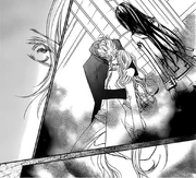 Kain gives Ruka blood.