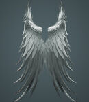 Silver Icarus Wings canvas