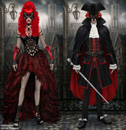 Vampire Costume Steampunk Siren Masquerade Dress Gothic -  Canada