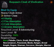 Ruquasa's Cloak of Vindication