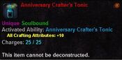 Anniversary crafter's tonic