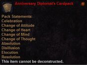 Anniversary diplomat's cardpack