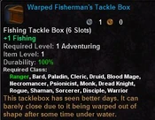 Warped fisherman's tackle box