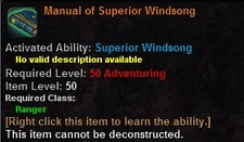 Manual of superior windsong