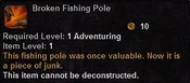 Broken fishing pole