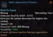 Basic apprentice pickaxe