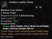 Sodden leather boots