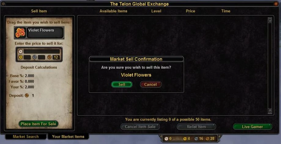 Telon exchange your market items selling