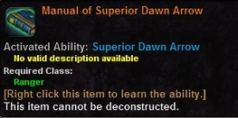 Manual of superior dawn arrow