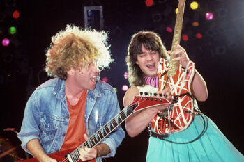 Hagar playing guitar