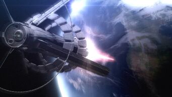 Vanquish-Review-Space-Station-Laser-Shooting-At-Earth