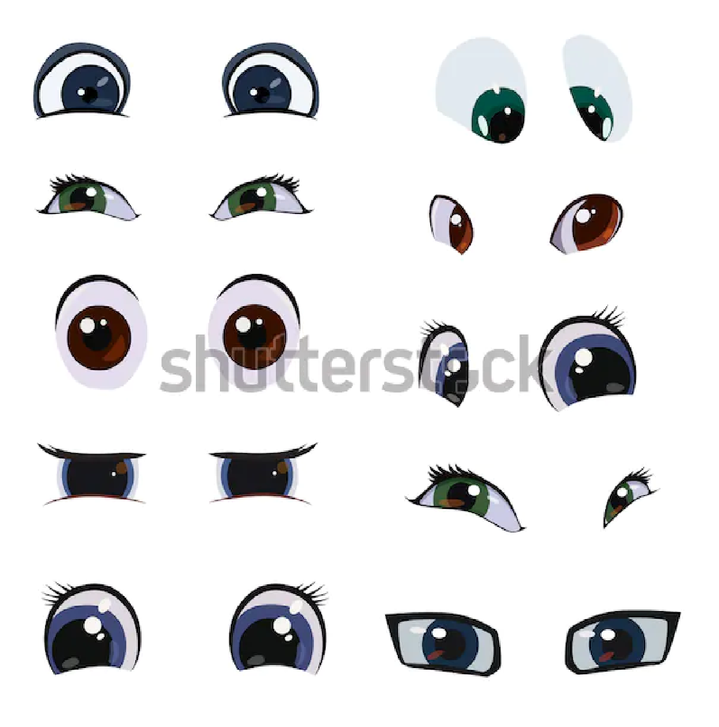 Free Vector Stock - Cartoon eyes of animals and people characters | Vector  Stock Wiki | Fandom
