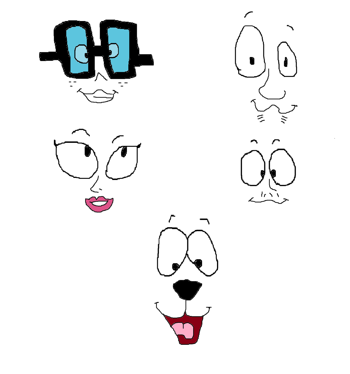 Royalty Vector Stock - Scooby-Doo Faces Icon Pack Printable Set by EW ...