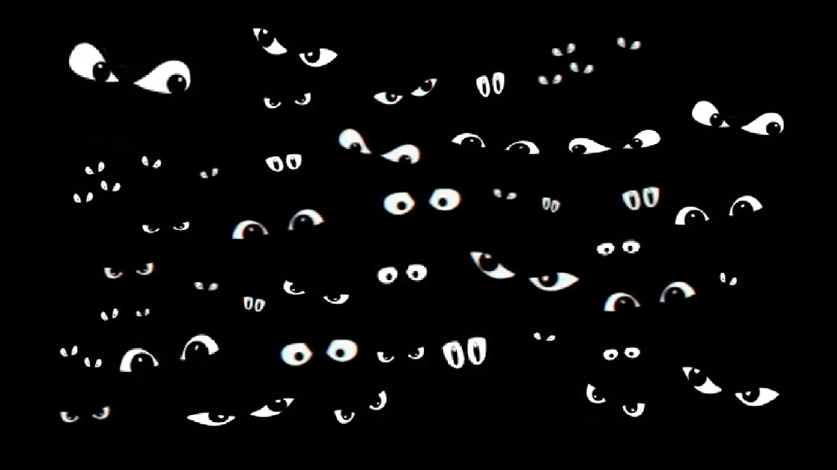 Free Vector Stock Cartoon Halloween Set of Cute, Evil and Funny Eyes