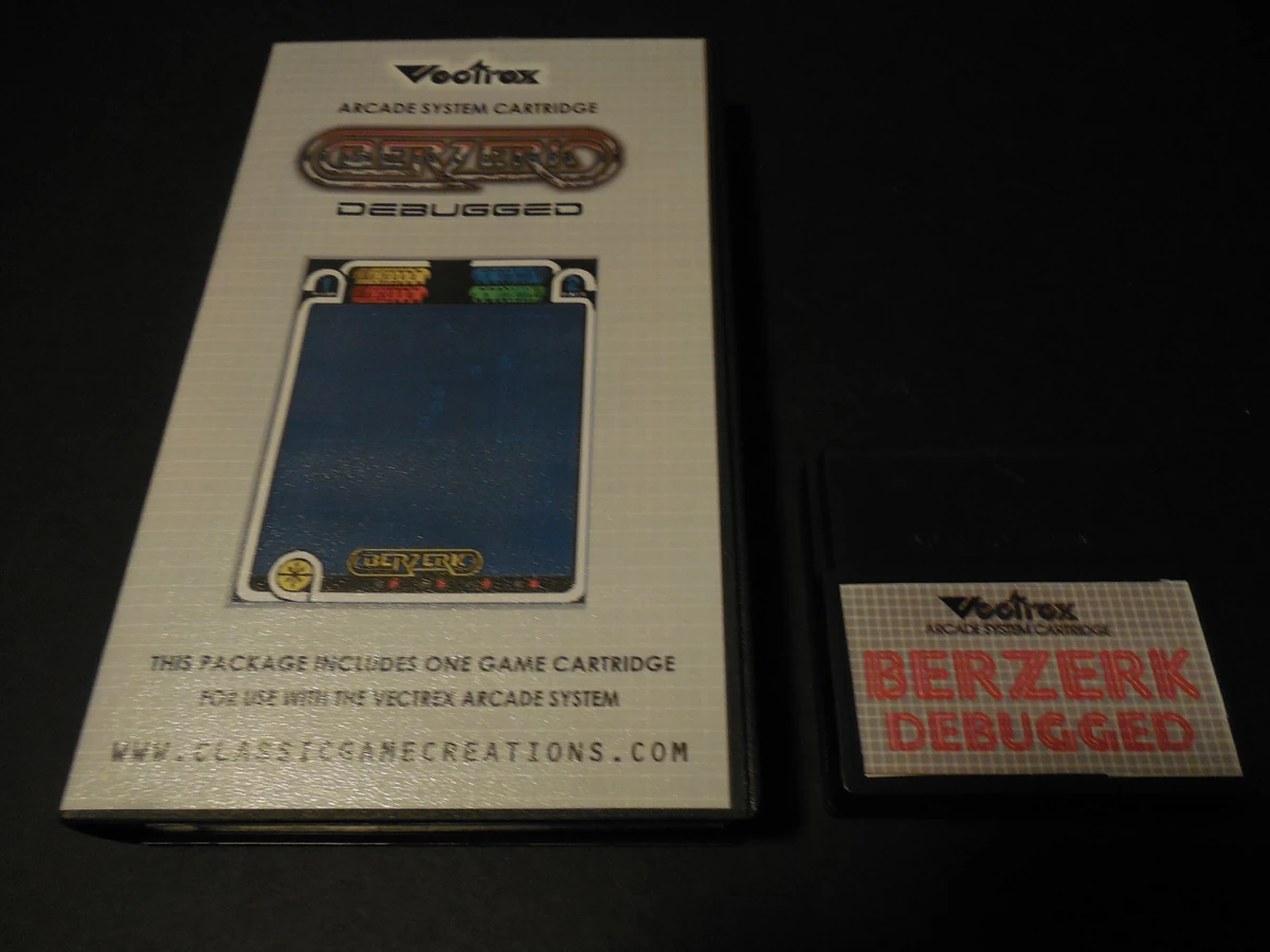 Jeu Vectrex – Berzerk (MB) – Complet, Boîte, Bon état, Version Anglaise