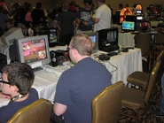 Shot of part of the console area. The Vectrex is in the background, left of center.