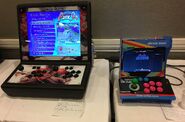 Two Pandora Box devices running thousands of arcade ROMs