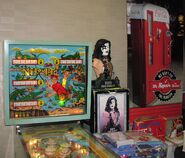 Nip-It pinball game with merchandise at right.