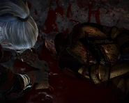 Геральт берёт немного крови у мёртвого принца