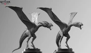 Трехмерная модель виверны виверны к игре Ведьмак