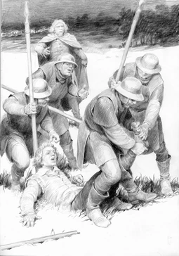 Цинтрийцы ловят Лютика, иллюстрация Дениса Гордеева