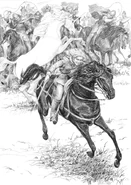 Цири на Кэльпи, иллюстрация Дениса Гордеева