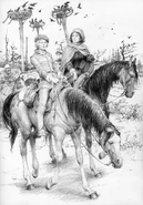 Цири и Йеннифэр, иллюстрация Дениса Гордеева