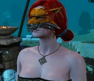 Трисс в маске лисы на балу